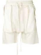 Thom Krom Drop Crotch Track Shorts - White