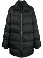 Rick Owens Zipped Padded Coat - Black
