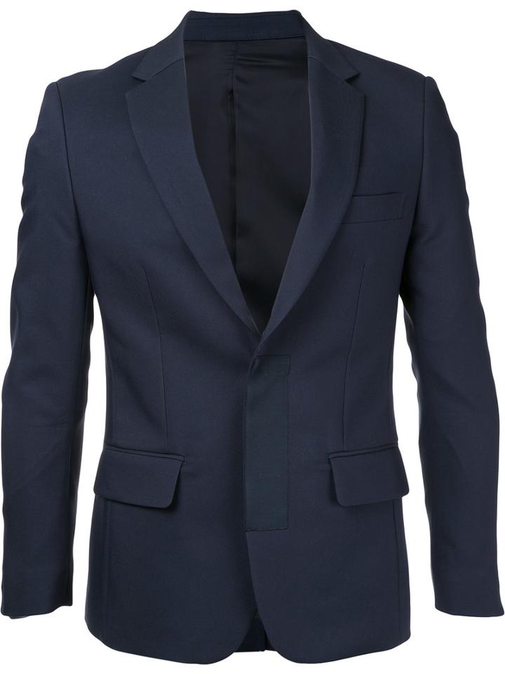 Yoshio Kubo - Fitted Blazer - Men - Cotton/nylon - 2, Blue, Cotton/nylon