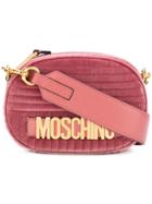Moschino Velvet Crossbody Bag - Pink & Purple