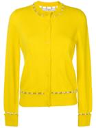 Givenchy Faux Pearl Trim Cardigan - Yellow & Orange