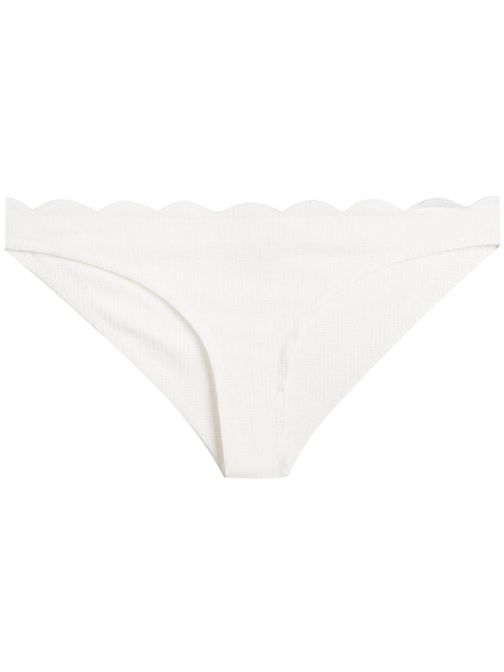 Marysia Scalloped Trim Bikini Briefs - White