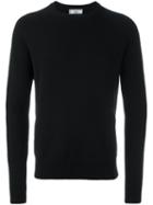 Ami Alexandre Mattiussi Crew Neck Sweater, Men's, Size: Large, Black, Cashmere/merino