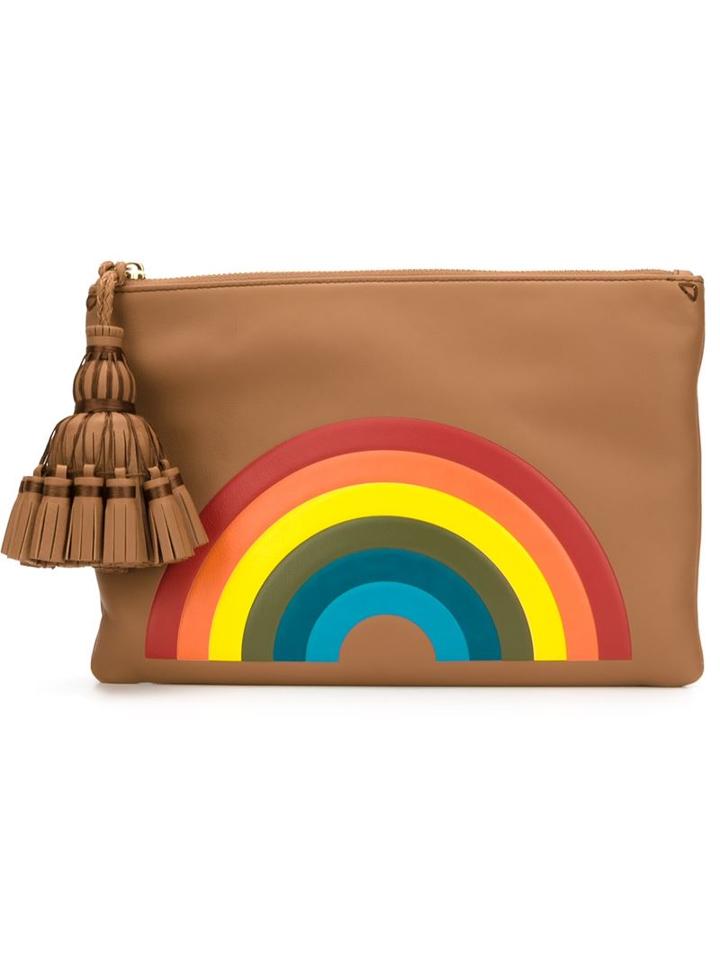 Anya Hindmarch 'rainbow Georgiana' Clutch, Women's, Brown
