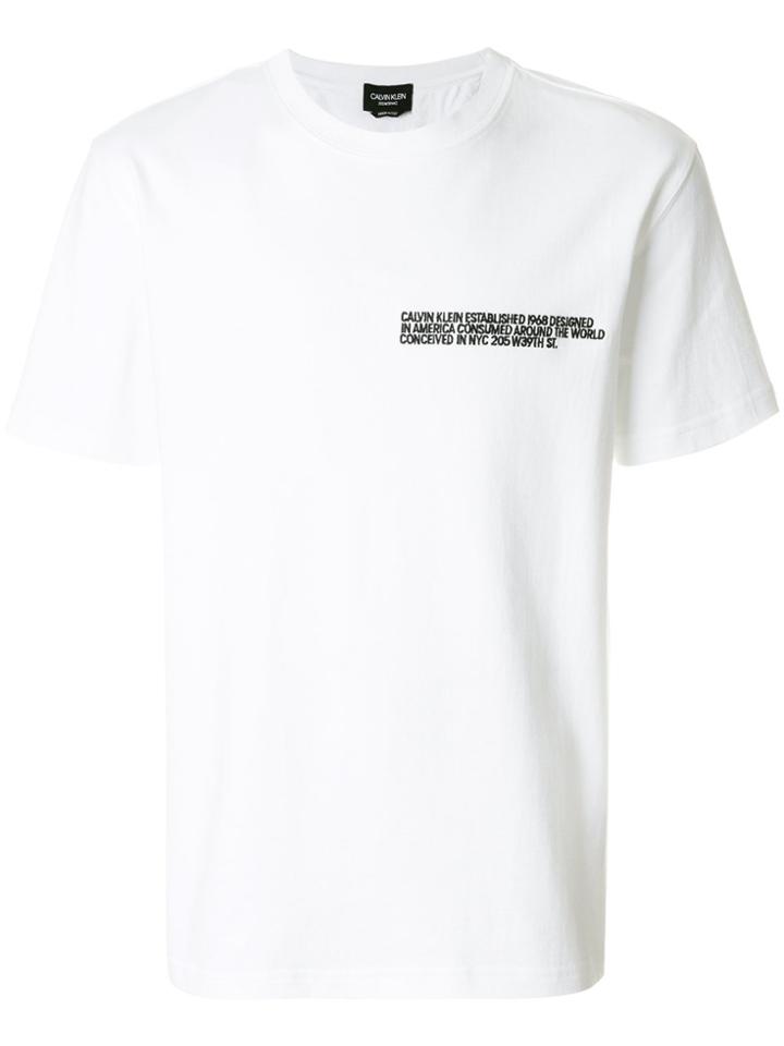 Calvin Klein 205w39nyc Logo-embroidered T-shirt - White