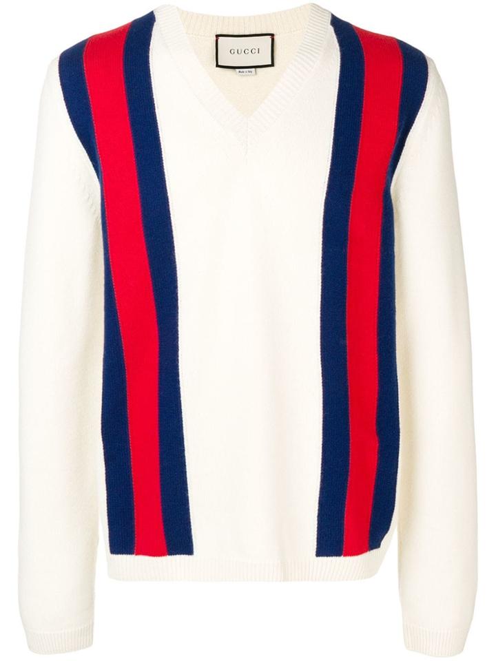 Gucci Knitted Band Sweater - White