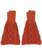 Undercover Cable Knit Gloves - Red