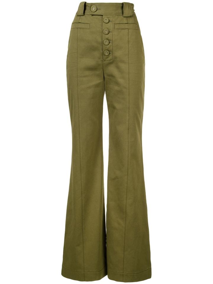 Proenza Schouler Twill High Waisted Pants - Brown