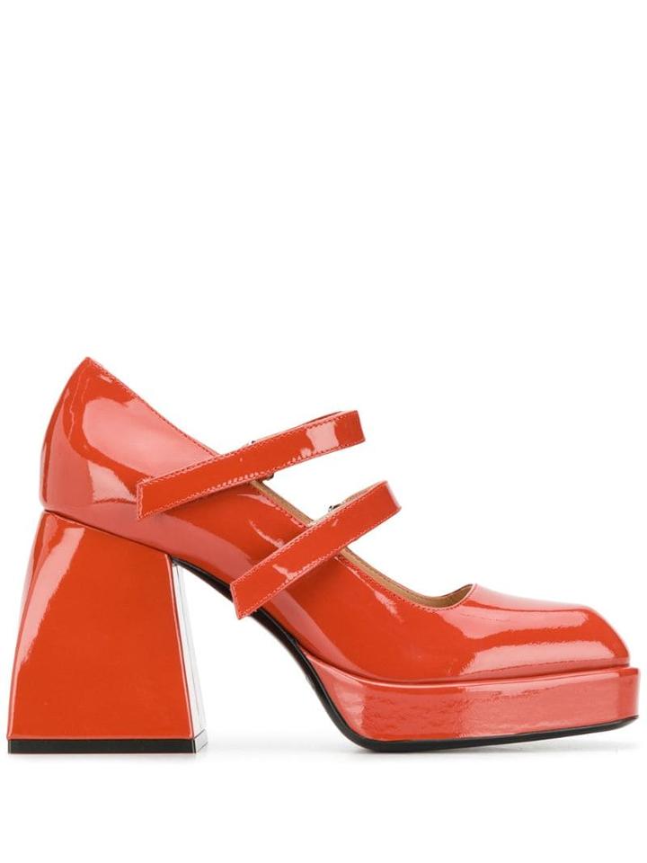 Nodaleto Block Heel Pumps - Red