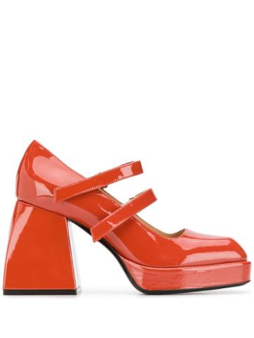 Nodaleto Block Heel Pumps - Red