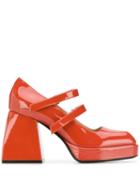 Nodaleto Block Heel Pumps - Red
