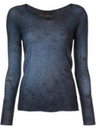 Avant Toi V-neck Jumper - Blue
