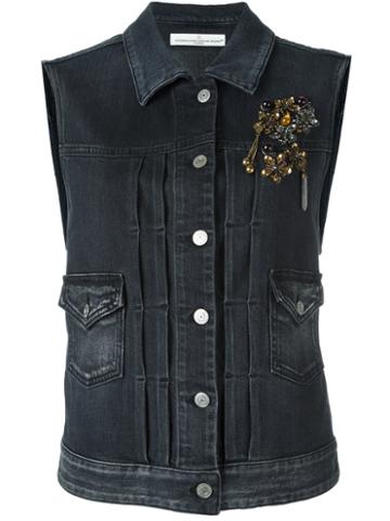 Golden Goose Deluxe Brand Embellished Denim Vest