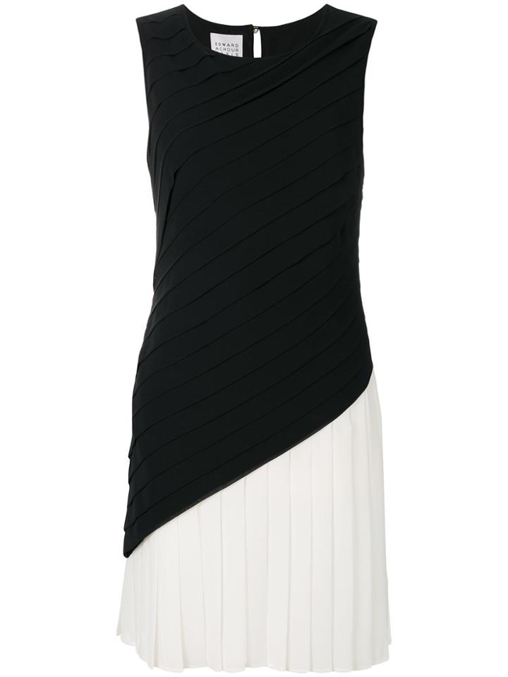Edward Achour Paris Pleated Dress - Black