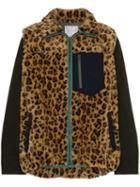 Sacai Sacai Leprd Zip Ct Beig Multi - Brown