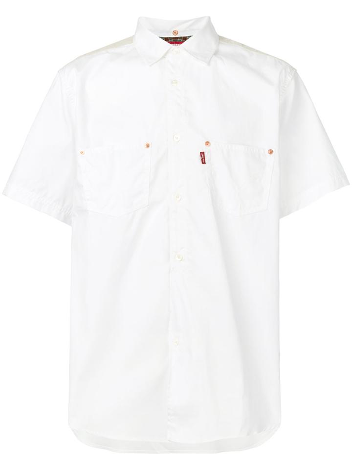 Junya Watanabe Man Short-sleeve Fitted Shirt - White