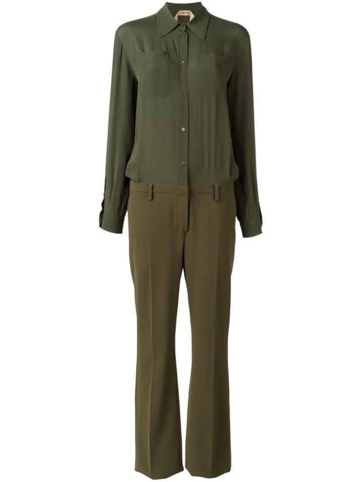No21 Shirt Jumpsuit - Green