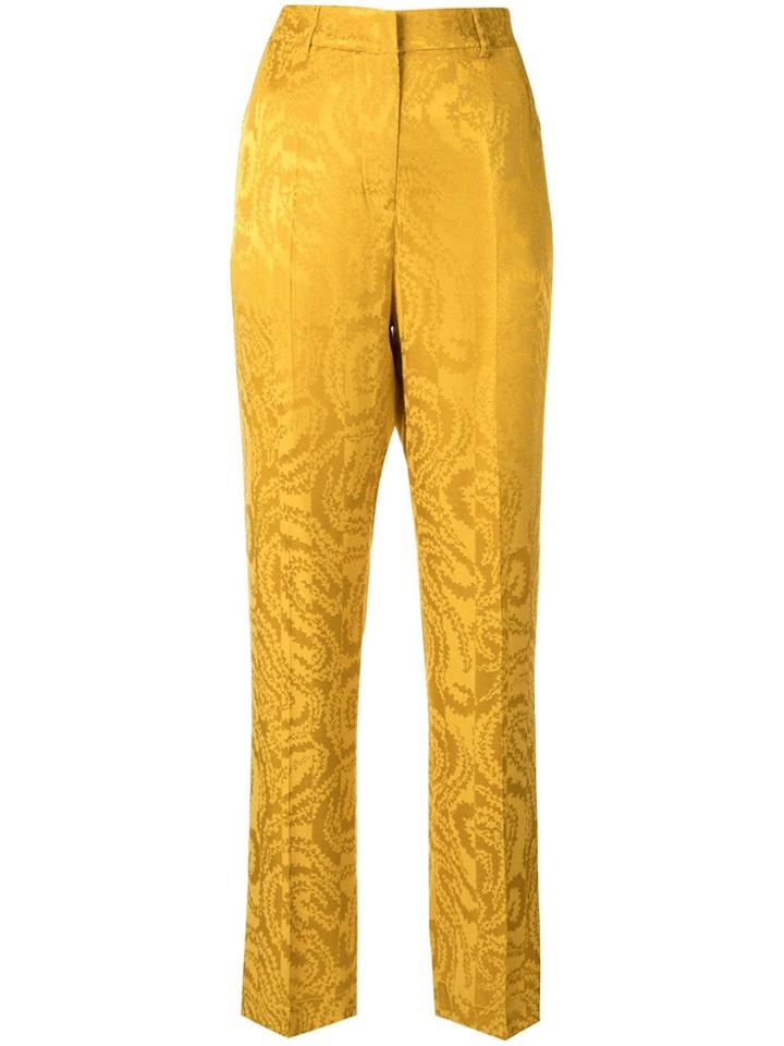 Stine Goya Patterned Straight Leg Trousers - Gold