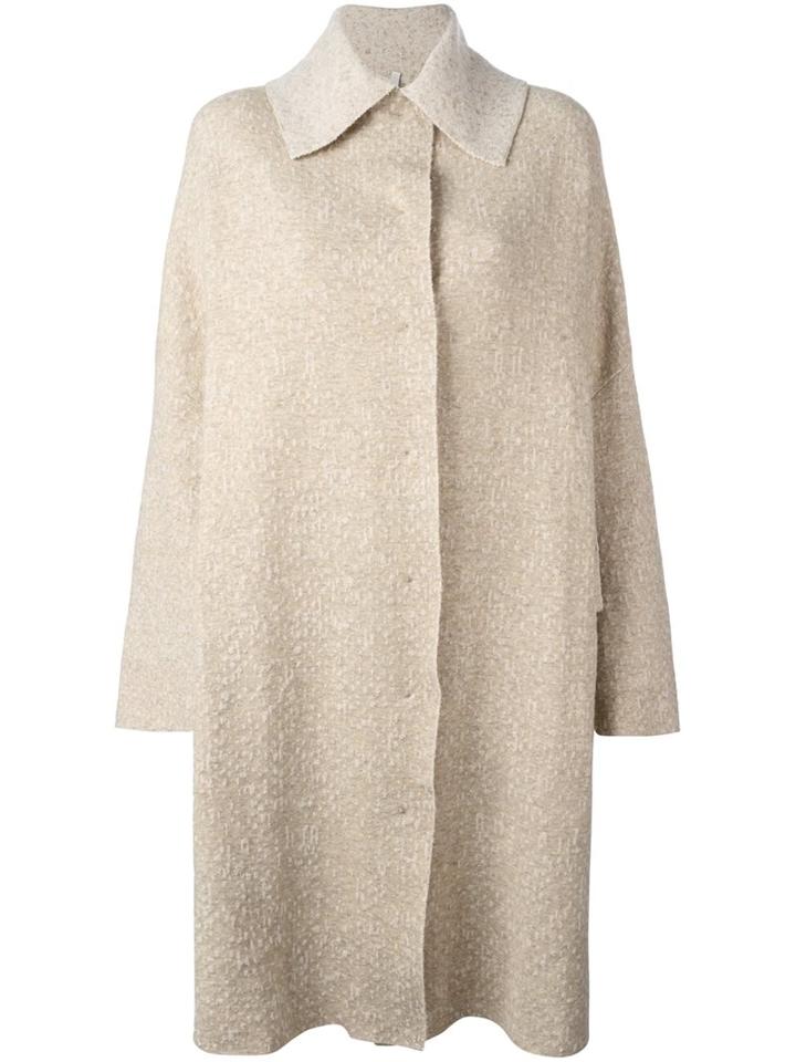 Boboutic Oversized Coat, Women's, Size: Small, Nude/neutrals, Polyamide/wool/yak/spandex/elastane