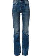 Brocken Bow Distressed Flared Jeans, Women's, Size: 25, Blue, Cotton/spandex/elastane