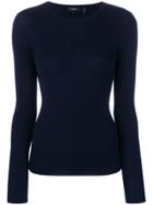 Theory Ribbed Knit Top - Blue