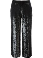 P.a.r.o.s.h. Sequin Embellished Pants, Women's, Size: Xs, Black, Viscose/pvc