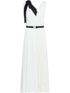 Prada Pleated Midi Dress - White