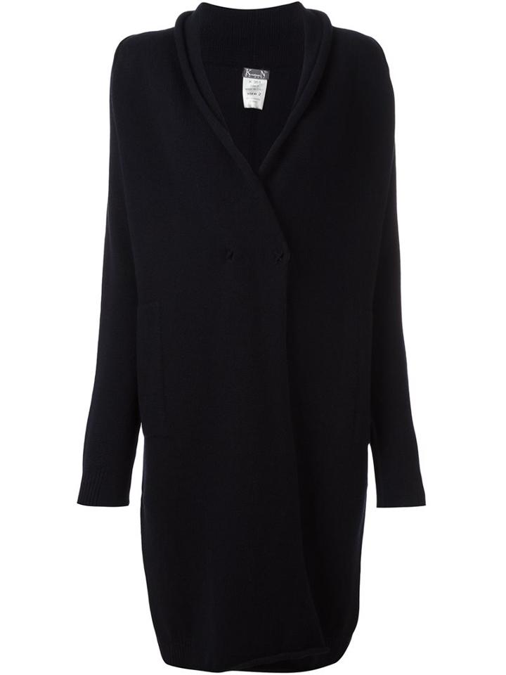 Kristensen Du Nord Shawl Collar Cardi-coat, Women's, Size: 2, Blue, Cashmere/wool
