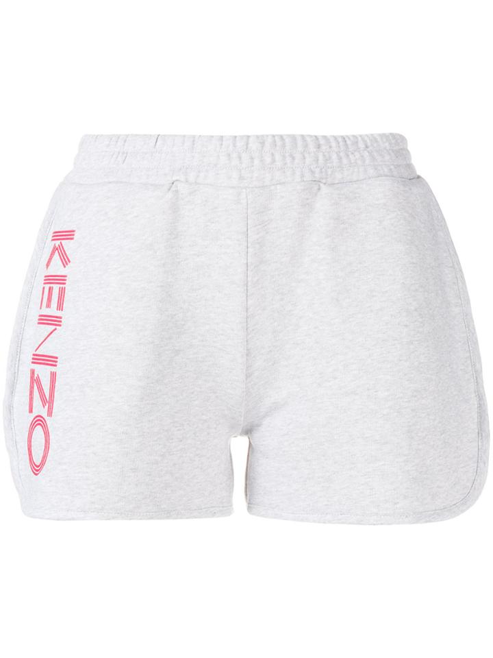 Kenzo Logo Fitted Shorts - Grey