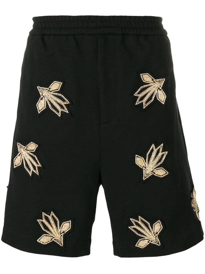 Embroidered Track Shorts - Men - Cotton - 50, Black, Cotton, Les Hommes
