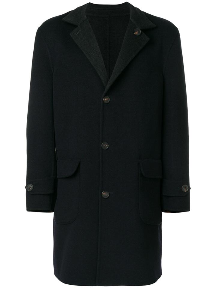 Brunello Cucinelli Single Breasted Coat - Blue