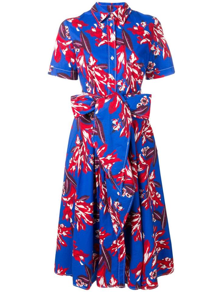 P.a.r.o.s.h. Floral Shirt Dress - Blue