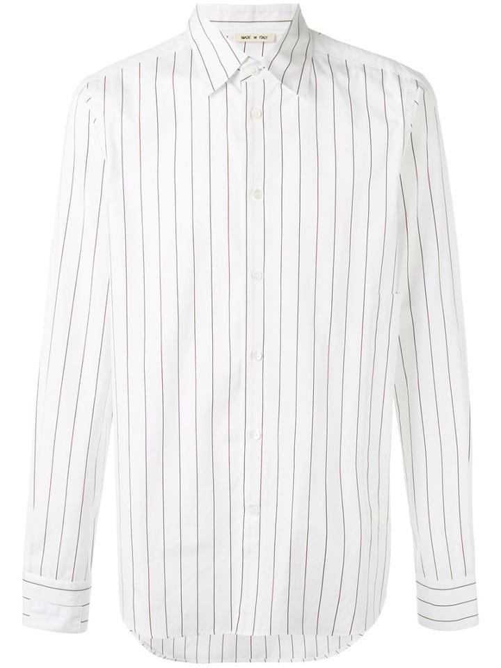 Marni - Pinstriped Shirt - Men - Cotton - 48, White, Cotton