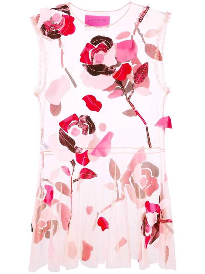 Viktor & Rolf Dancing Roses Dress - Red