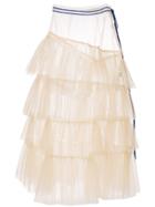 Enföld Sheer Tulle Tiered Skirt - Neutrals