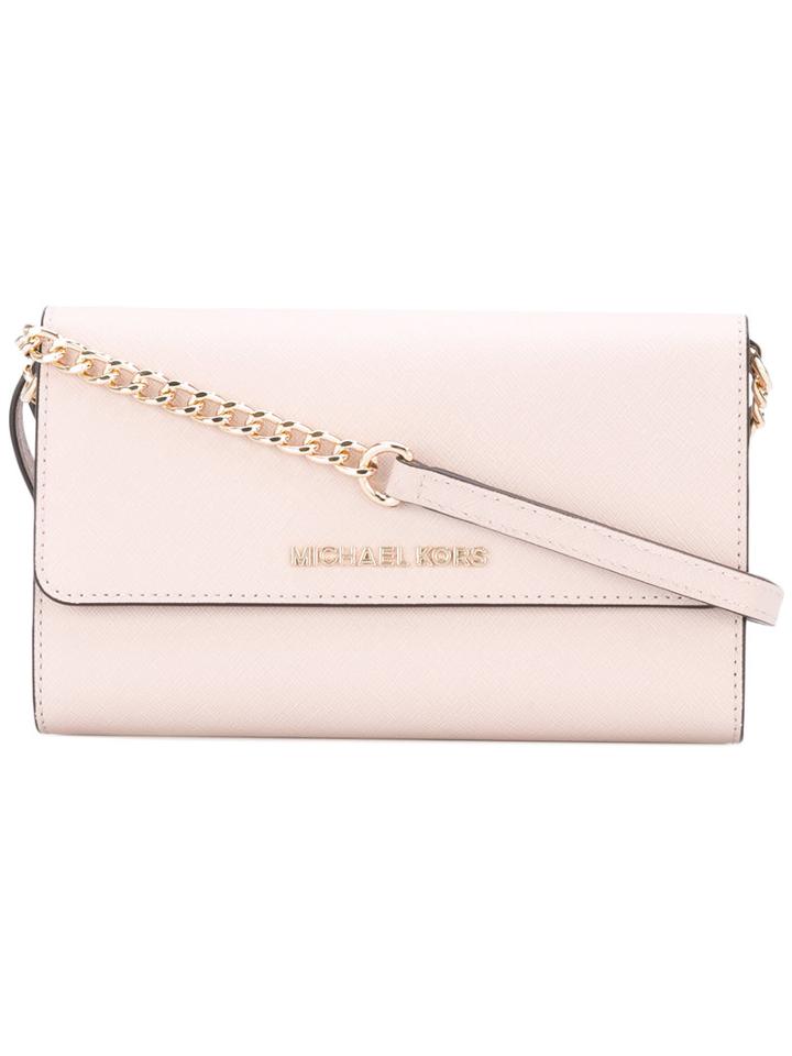 Michael Michael Kors - Crossbody Phone Pouch - Women - Cotton/leather - One Size, Pink/purple, Cotton/leather