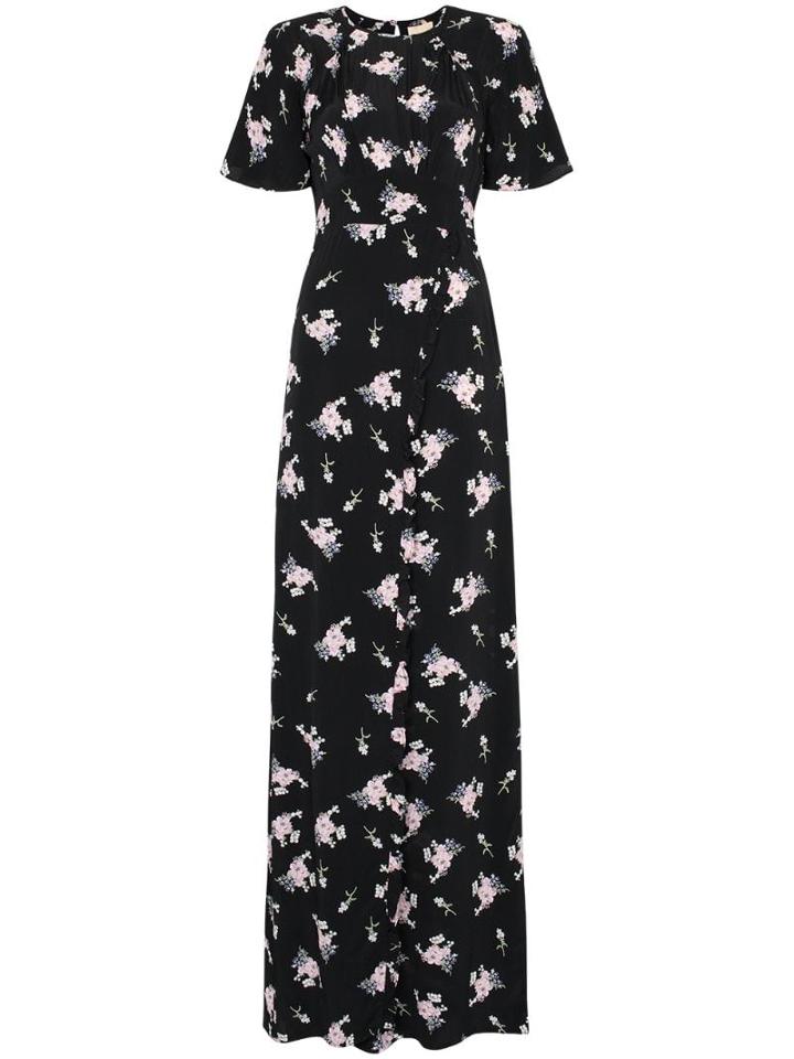 By Timo Small Bouquet Floral-print Maxi Dress - Black