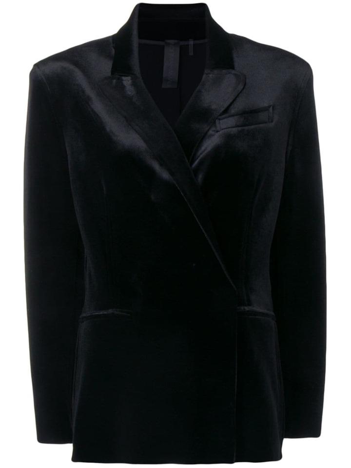 Norma Kamali Double Breasted Blazer - Black