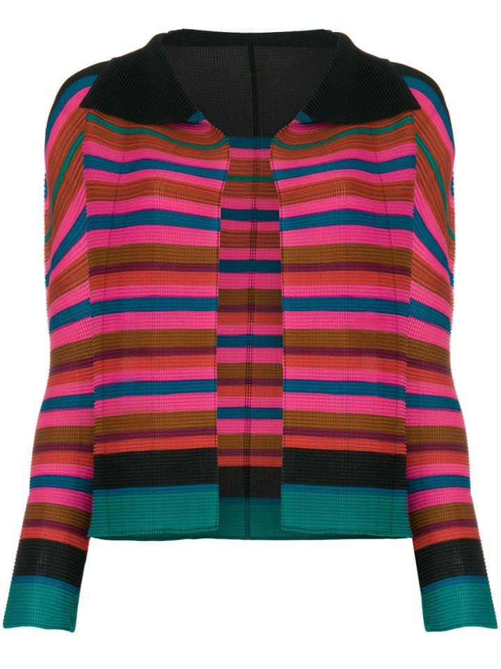 Issey Miyake Cauliflower Striped Jacket - Multicolour