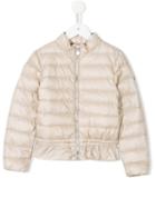 Moncler Kids Zipped Padded Jacket, Girl's, Size: 8 Yrs, Nude/neutrals