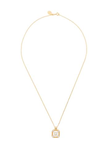 V By Laura Vann Eleanor White Pendant Necklace - Gold