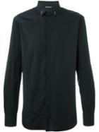 Neil Barrett Lightning Bolt Shirt, Men's, Size: 40, Black, Cotton