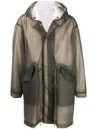 Helmut Lang Transparent Hooded Parka - Grey