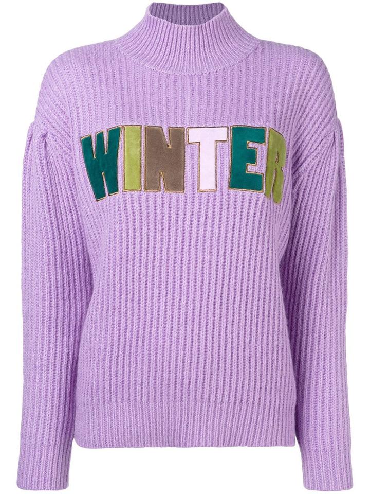 Manoush Winter Knitted Sweater - Purple