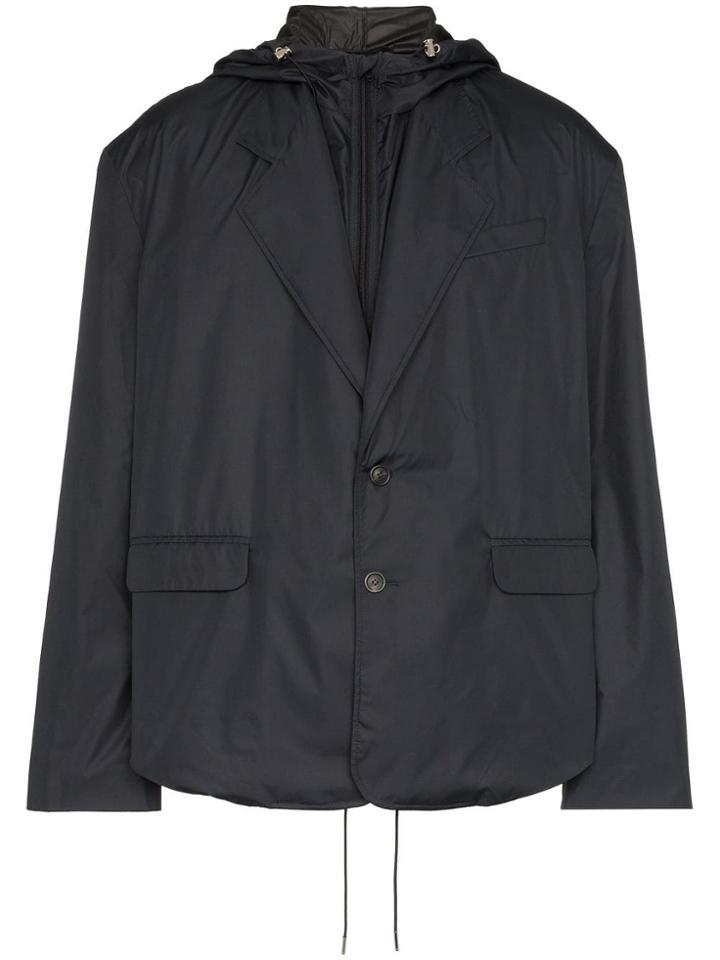 Y / Project Hooded Rain Blazer - Blue