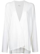 Enföld - Oversize Wrap Front Cardigan - Women - Cotton - 38, Nude/neutrals, Cotton