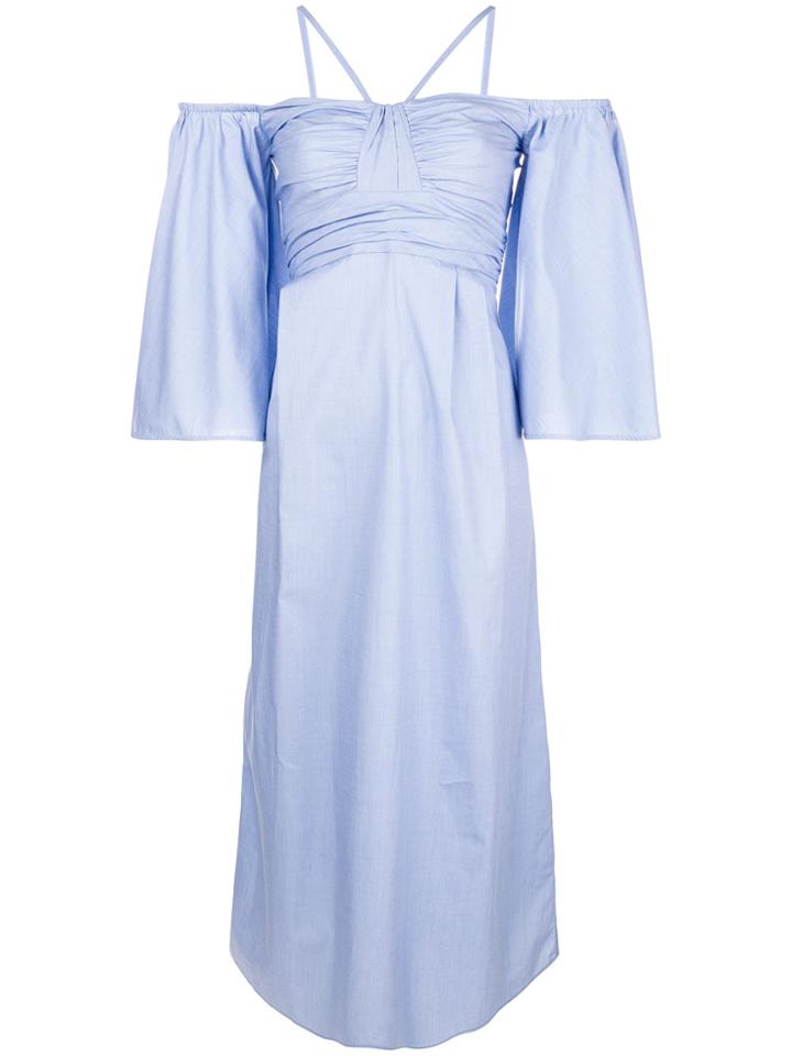 Teija Flared Midi Dress - Blue