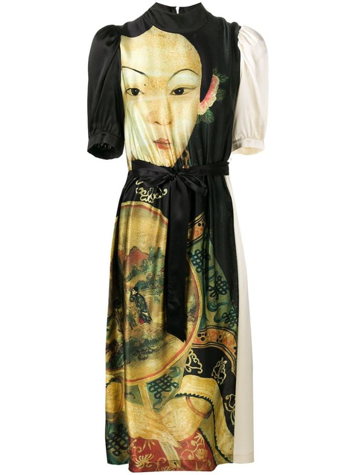 Simone Rocha Face Print Dress - Black