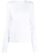 Circus Hotel Ruched Sleeve T-shirt - White