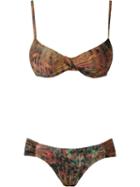 Lygia & Nanny Printed Bikini Set, Women's, Size: 48, Brown, Polyamide/spandex/elastane